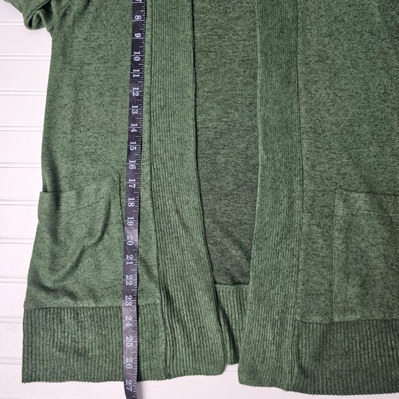 Bobeau Women's Green Open Front Long Sleeve Lightweight Cardigan Size PS NWT - Picture 14 of 15